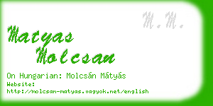 matyas molcsan business card
